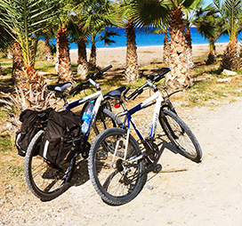 picture of bicycles at countryroad for holiday