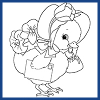 Big logo Easter coloring pages