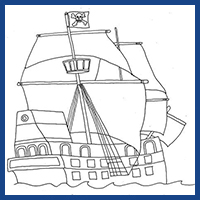 big logo pirate coloring pages