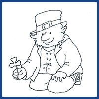 big logo st. Patrick's day coloring pages
