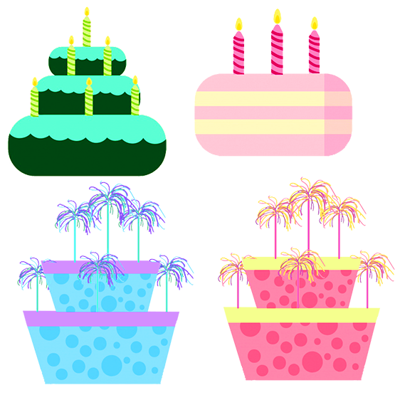birthday cake clipart drawings