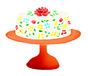 birthday cake clip art cake with rose