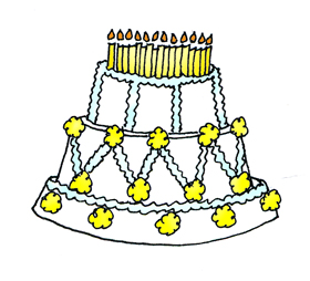 Birthday layer cake