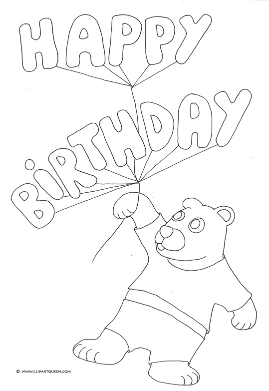 birthday coloring pages