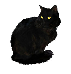 black cat cut out clipart