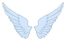 blue angel wings clipart