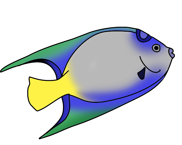 blue green fish