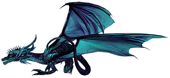 blue ice dragon clipart