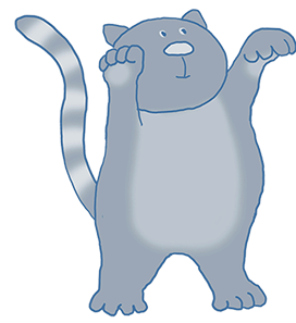 blue kitten cartoon