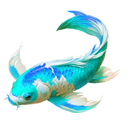 blue koi fish drawing