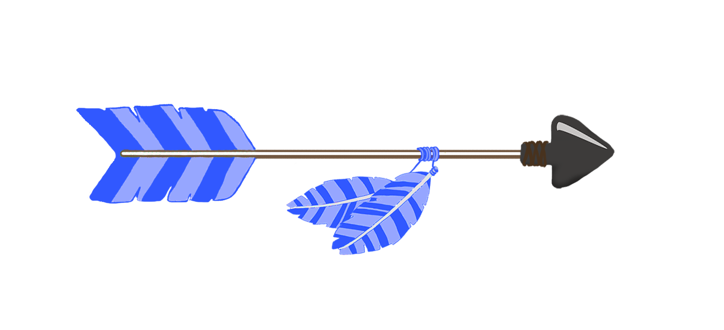 blue tribal arrow clipart