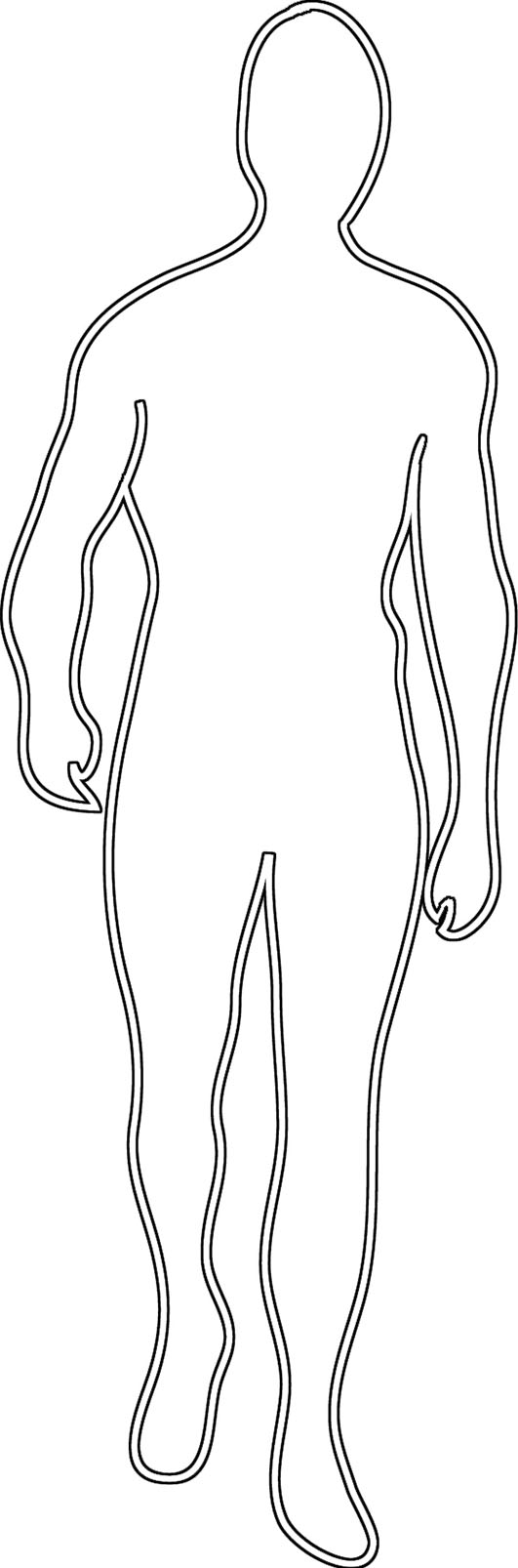 Body Silhouettes Simple Person Outline