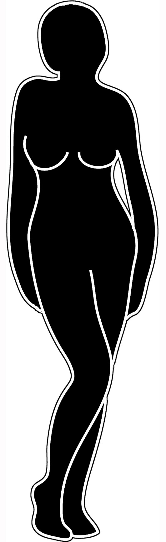 black white silhouette of female