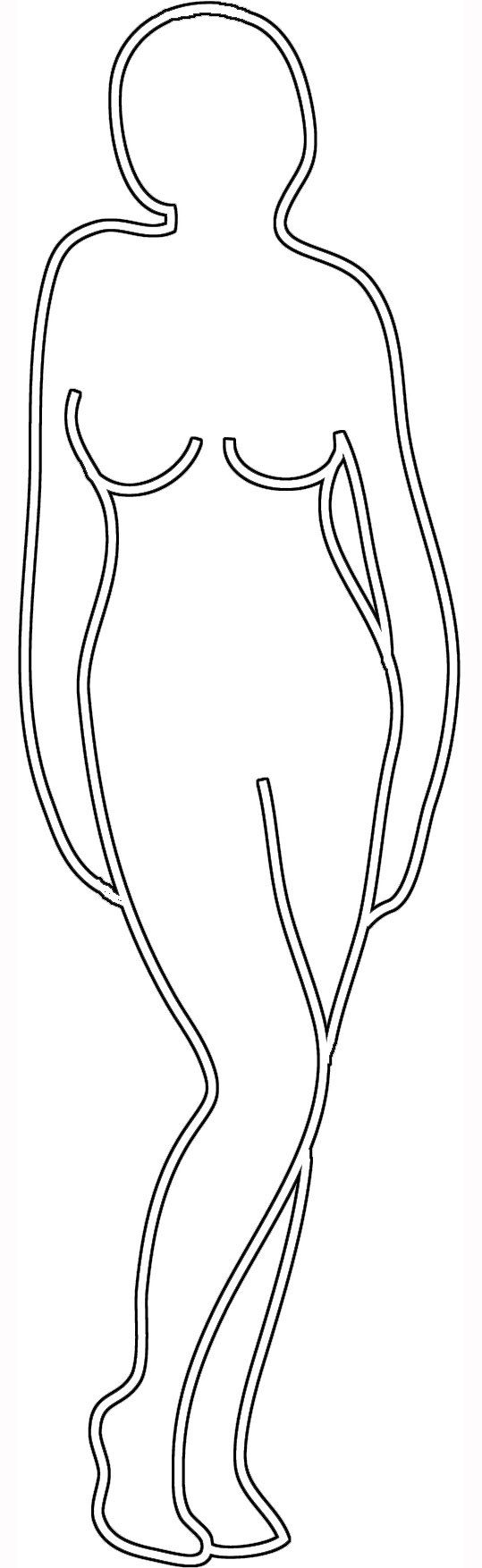 outline of woman's body