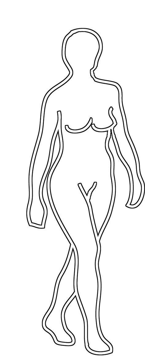 body silhouette clip art woman