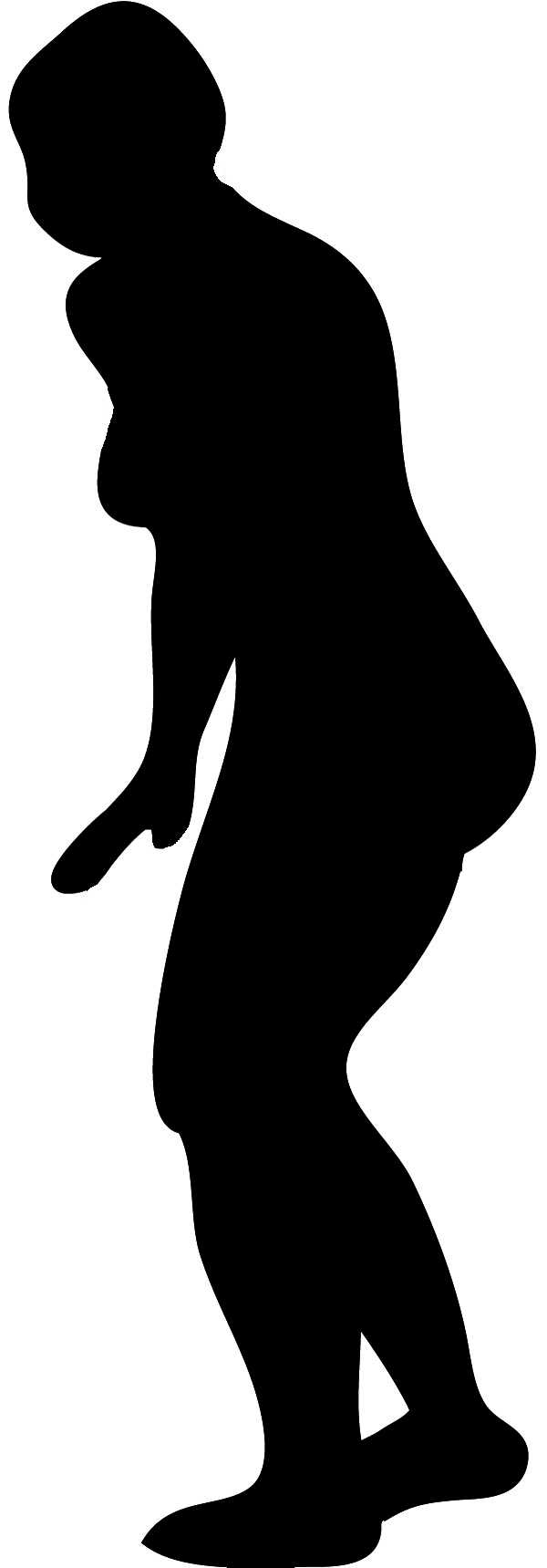 body silhouette of woman in black