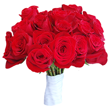 bouquet of red roses for wedding