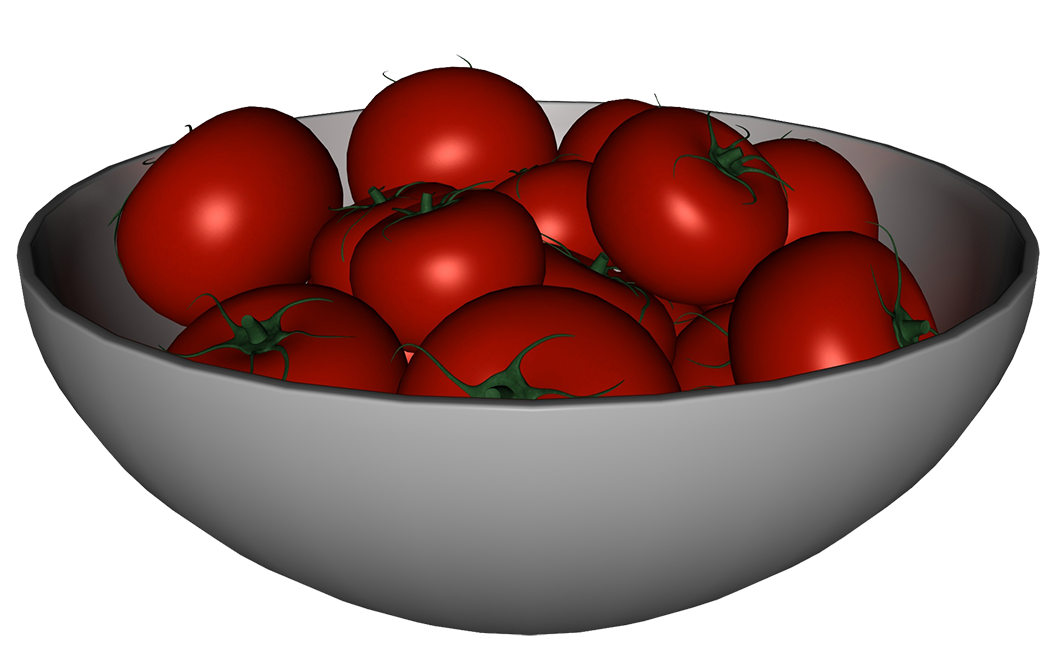 Bowl of tomatoes clipart