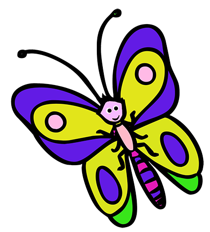 butterfly cartoon clipart