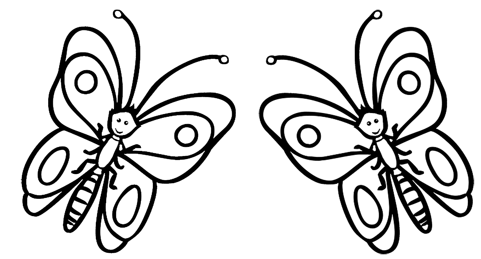 butterfly cartoons for coloring