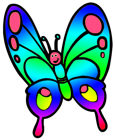 flying butterfly drawings for kids