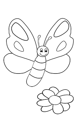butterfly coloring for kids