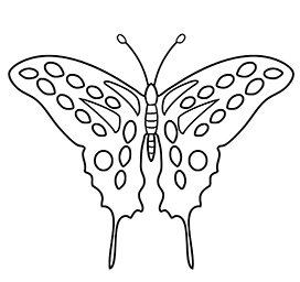 swallowtail coloring page