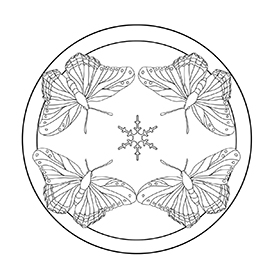 butterfly mandala coloring page