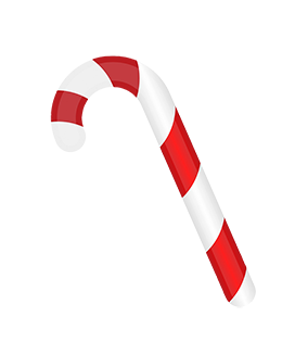Candy cane for Christmas