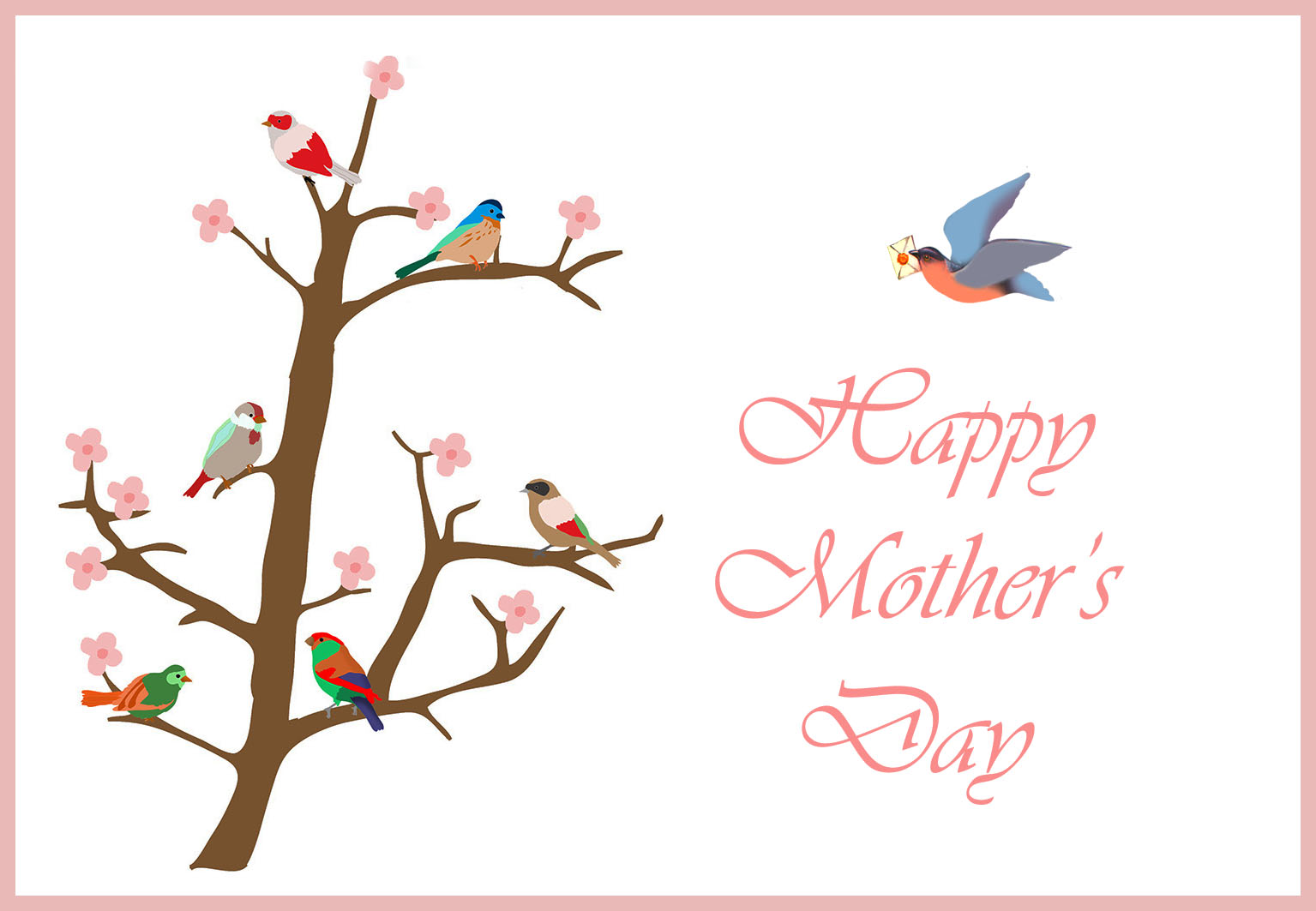 Image result for happy mothers day card with birds