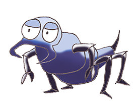 cartoon insect crawling 