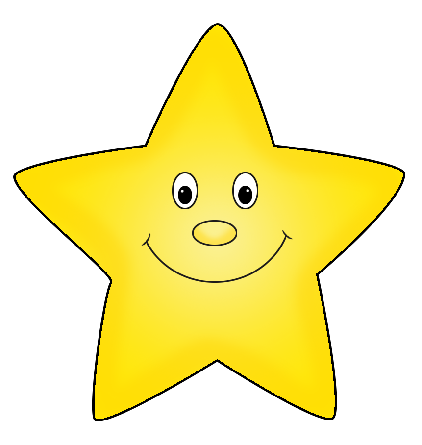 light yellow star clipart cartoon