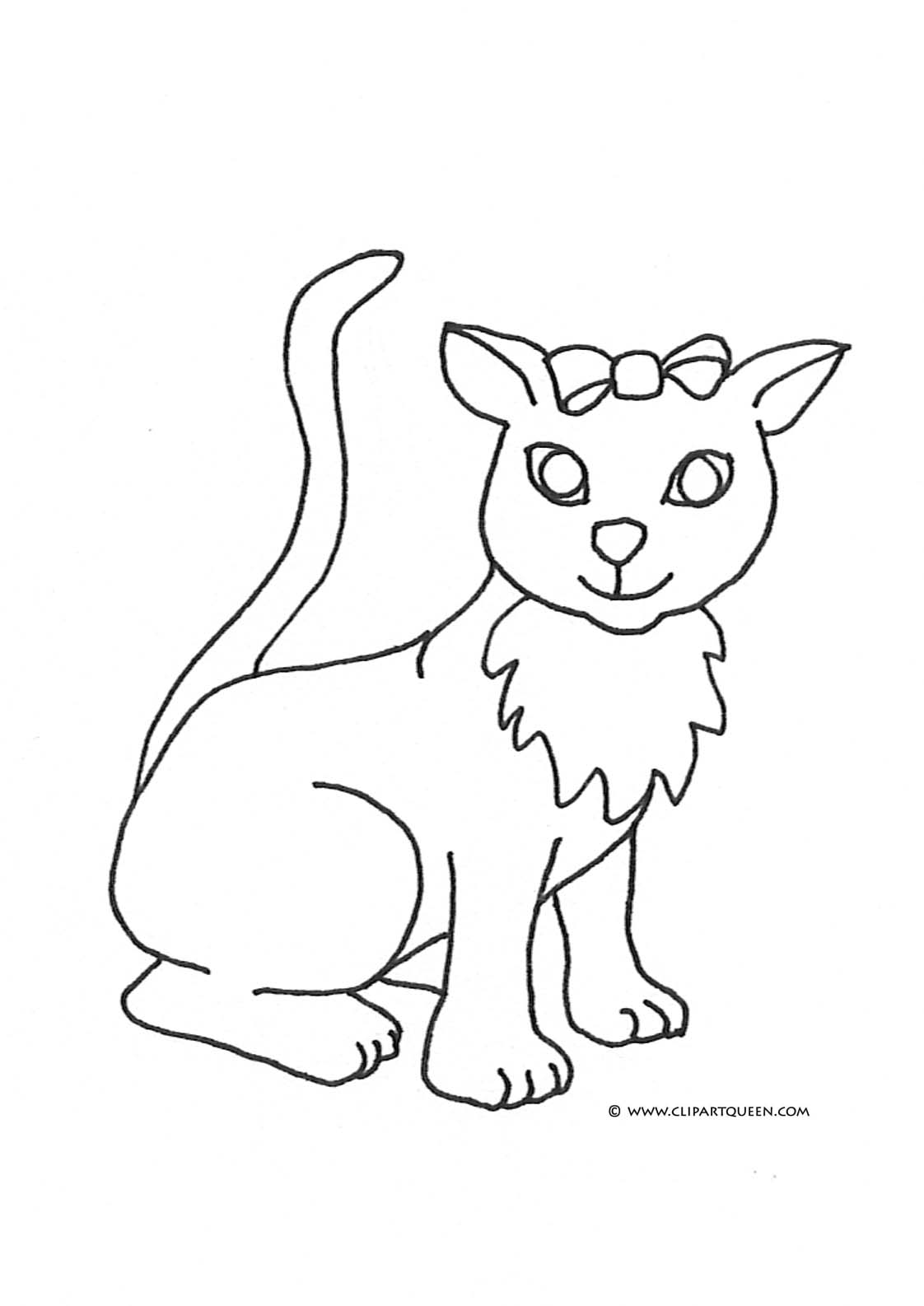 cat coloring pages cat with big eyes