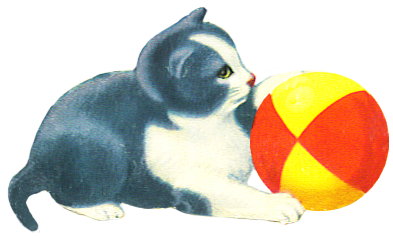 kitten with ball
