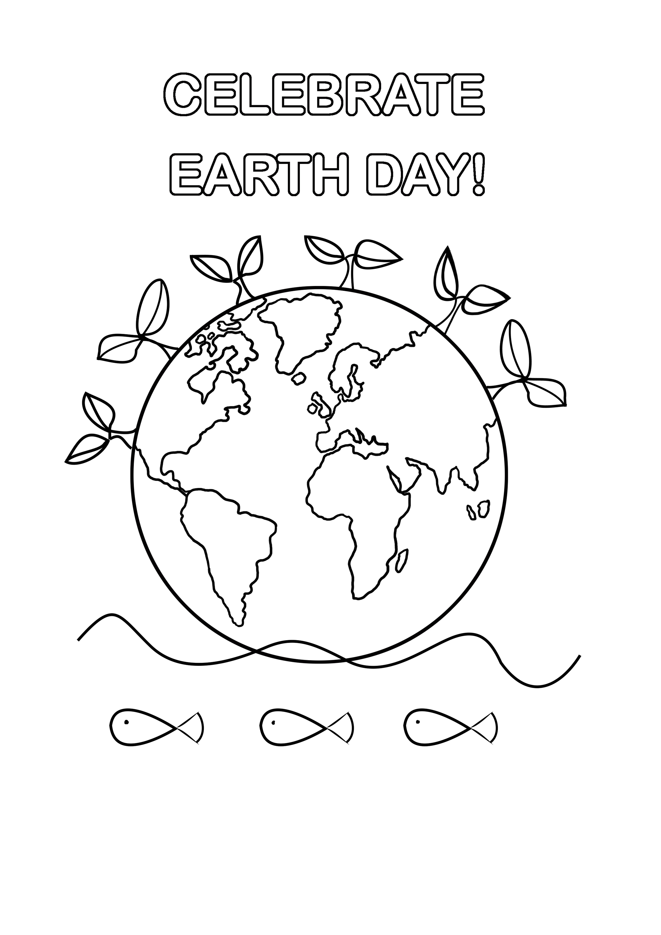 celebrate earth day coloring sheet