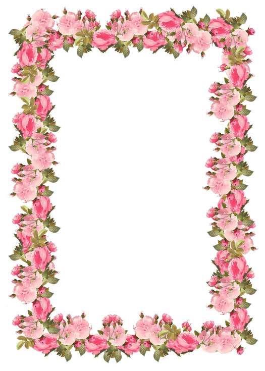 Victorian frames with cherry blossoms