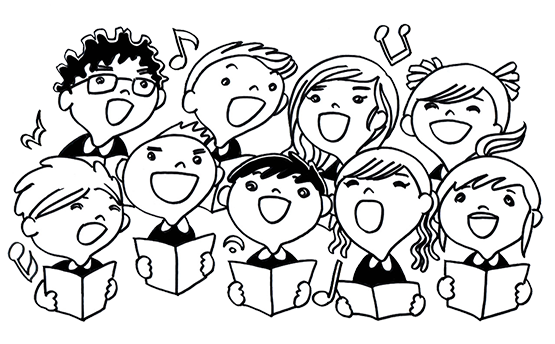 children's choir clipart