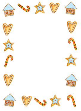 Christmas cookie border clipart