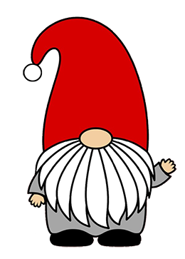 Simple Christmas gnome drawing