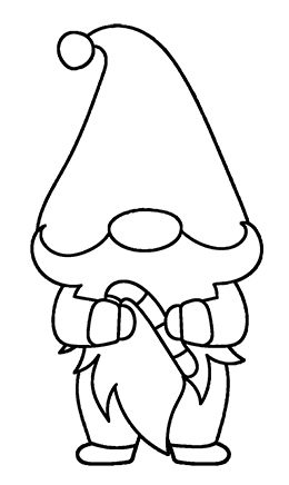 Christmas gnome coloring sheet