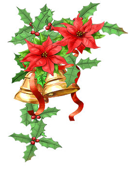 christmas ornament with holy and bells