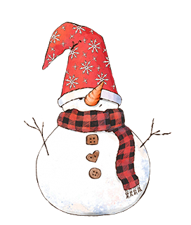 Christmas snowman clipart