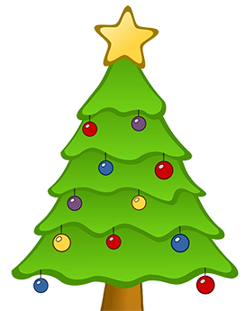 christmas tree clipart with star