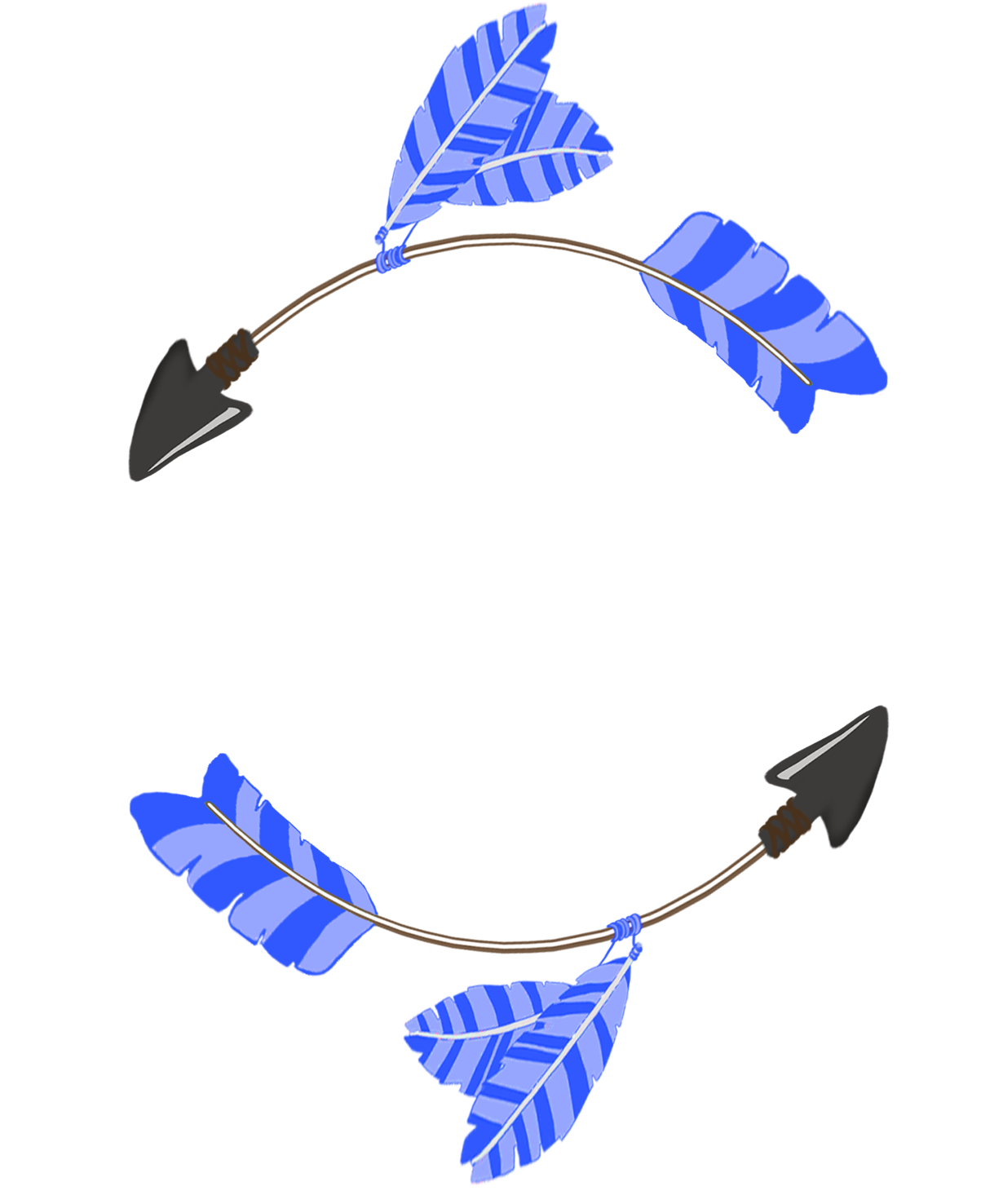circle tribal arrow clipart blue