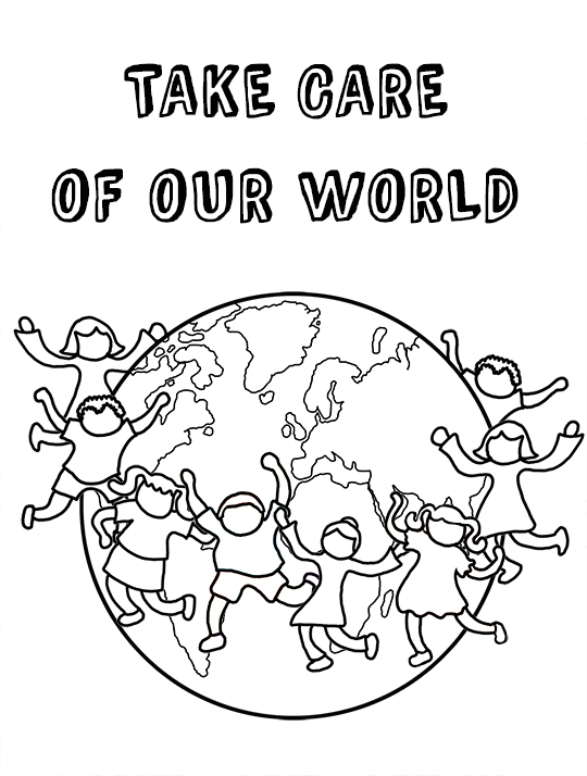 circle of children around the world coloring