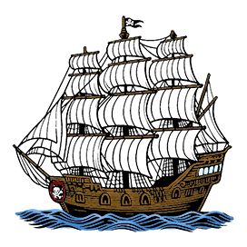 pirate ship in color