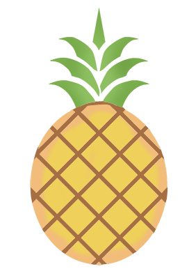 colored pineapple symbol
