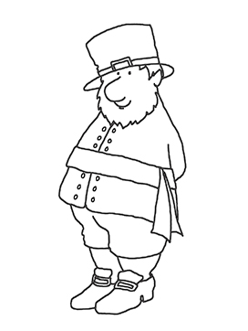 coloring page leprechaun