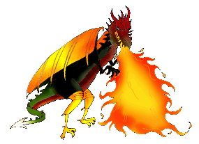 fire-breathing dragon clipart