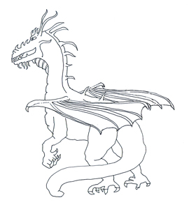 cool dragon sketch